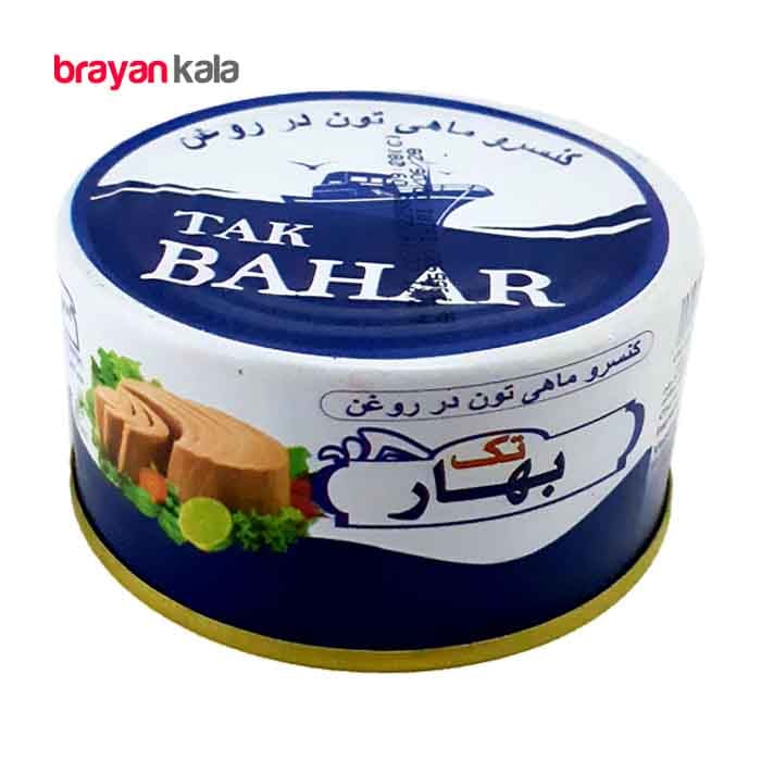 عکس اصلی کنسرو ماهی تن در روغن  180گرمی تک بهار